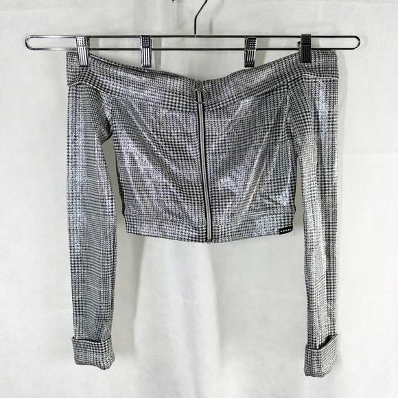 Koral Restrain Lux Off Shoulder Long Sleeve Crop Top Size Small Lavish - Picture 1 of 6